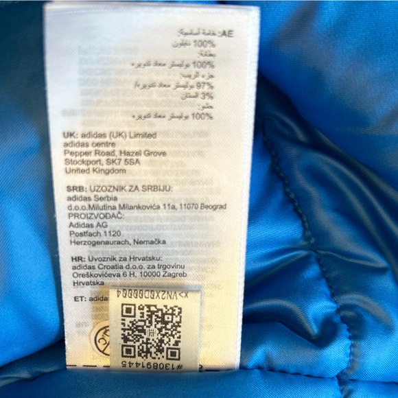 Adidas Blue Version Women’s Black Santiago Long Coat Size Small - Picture 10 of 12